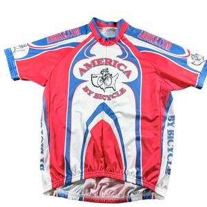 Pace Sportswear America By Bicycle Cycling Jersey mens XL USA Made athletic